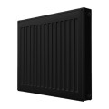 Радиатор панельный Royal Thermo COMPACT C22-900-600 Noir Sable 2.095 кВт настенный, присоединение резьбовое - 1/2″, подключение - боковое, универсальное, стальной, цвет - черный