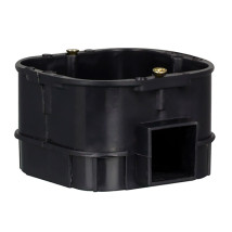 Коробка установочная EKF КМТ-010-003 68х68х42 мм усиленная с саморезами, для твердых стен, корпус – полипропилен, IP20, цвет – черный (розничный стикер)